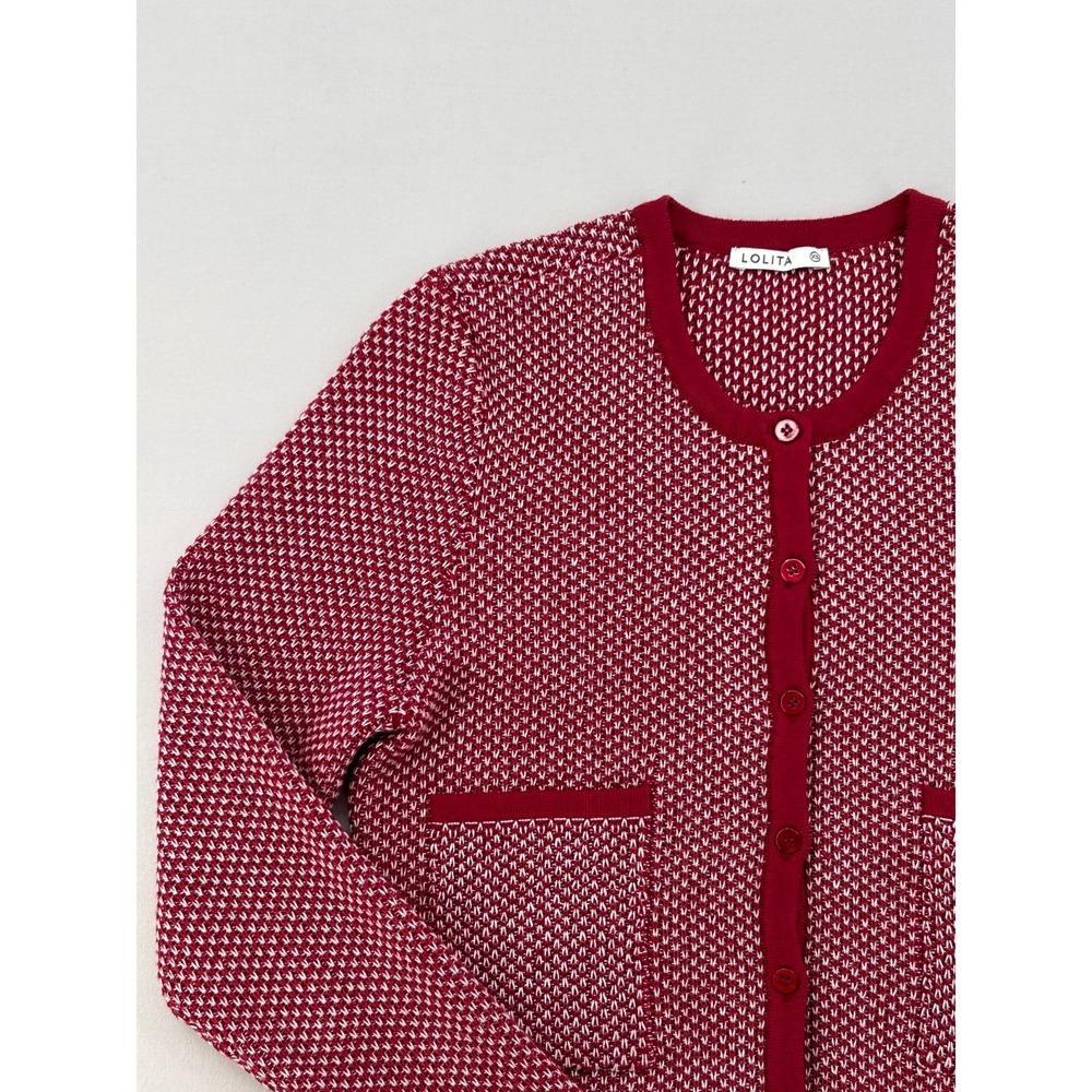 Women's Lolita Red & White Cardigan Size XS